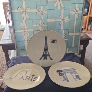 Paris Themed Decorative Plates Set